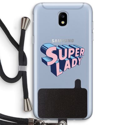 Superlady: Samsung Galaxy J5 (2017) Transparant Hoesje met koord