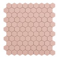 Tegelsample: By Goof hexagon mozaïek roze 30x30