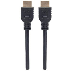 Manhattan 353946 HDMI-kabel HDMI Aansluitkabel HDMI-A-stekker, HDMI-A-stekker 3.00 m Zwart 4K UHD, UL gecertificeerd