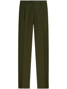 ETRO pantalon à plis en laine vierge - Vert