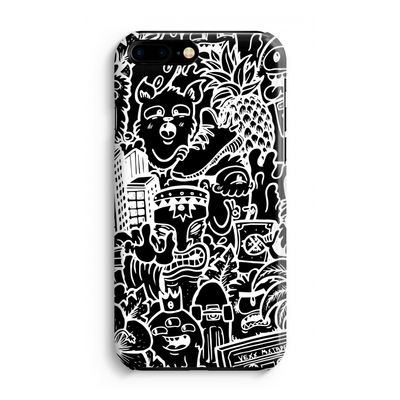 Vexx Black Mixtape: iPhone 8 Plus Volledig Geprint Hoesje