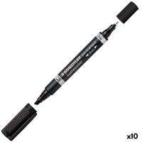 Permanente markeerstift Staedtler Lumocolor 348 Zwart (10 Stuks)