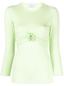 Blumarine haut à fleurs appliquées - Vert