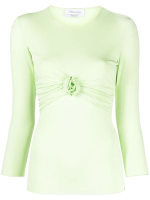 Blumarine haut à fleurs appliquées - Vert