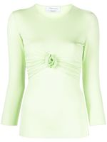 Blumarine haut à fleurs appliquées - Vert