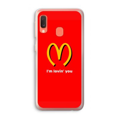 I'm lovin' you: Samsung Galaxy A20e Transparant Hoesje