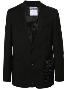 Moschino blazer en laine à simple boutonnage - Noir