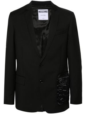 Moschino blazer en laine à simple boutonnage - Noir
