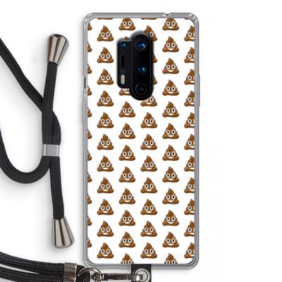 Poop emoji: OnePlus 8 Pro Transparant Hoesje met koord