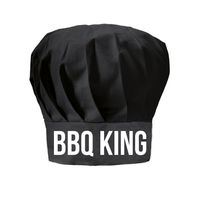 BBQ king cadeau koksmuts zwart heren - thumbnail