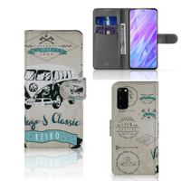Samsung Galaxy S20 Telefoonhoesje met foto Retro VW Bus - thumbnail
