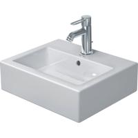 Duravit Vero fontein onderzijde geslepen 45x35cm met kraangat en overloop Wondergliss wit 07044500271 - thumbnail