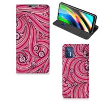 Motorola Moto G9 Plus | Bookcase | Swirl Pink