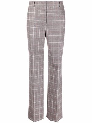 Alberta Ferretti pantalon droit à carreaux - Gris
