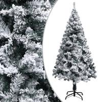 VidaXL Kunstkerstboom met sneeuw 120 cm groen