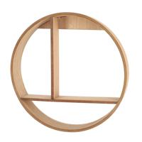 Decoratie Houten Wandrek Rond 37 cm Assorti