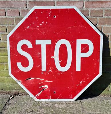 Stop Sign Amerikaans Verkeersbord - 76 x 76cm - Origineel