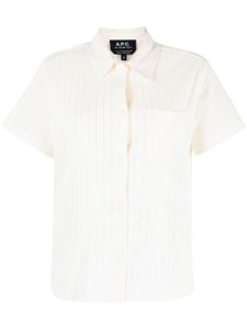 A.P.C. chemise Marine en coton - Blanc