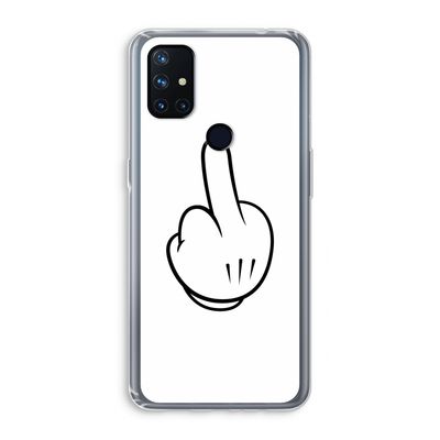 Middle finger white: OnePlus Nord N10 5G Transparant Hoesje