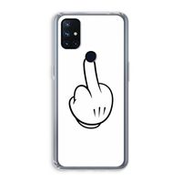 Middle finger white: OnePlus Nord N10 5G Transparant Hoesje