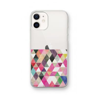 Gekleurde driehoekjes: iPhone 12 Transparant Hoesje