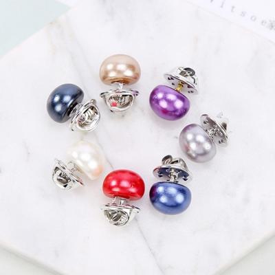 10 stuks veelzijdige Pearl Stud gesp anti-licht kraag Buttonigan sjaal Pin naald Diy sjaal kraag Pin broche Pin (Random kleur)