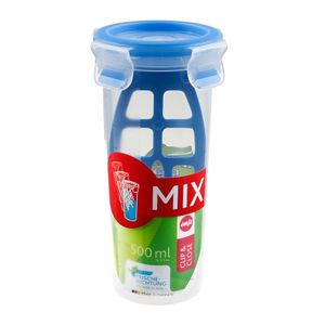 EMSA CLIP & CLOSE Kan Rond 0,5 l Blauw, Transparant 1 stuk(s)