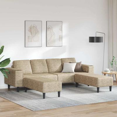 Bankstel 3 pcs Lichtgrijs Faux suede leer