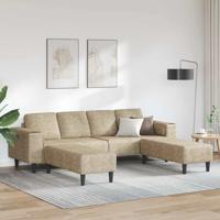 Bankstel 3 pcs Lichtgrijs Faux suede leer