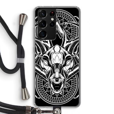 Oh Deer: Samsung Galaxy S21 Ultra Transparant Hoesje met koord
