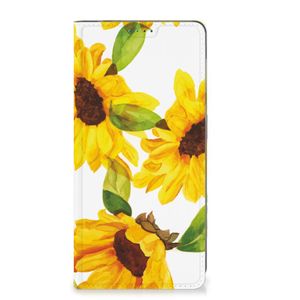 Smart Cover voor Motorola Moto E13 4G Zonnebloemen