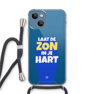 Laat de zon in je hart: iPhone 13 mini Transparant Hoesje met koord