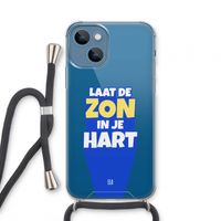 Laat de zon in je hart: iPhone 13 mini Transparant Hoesje met koord