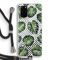 Geometrische jungle: Samsung Galaxy S20 Plus Transparant Hoesje met koord