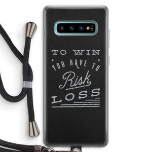 Risk loss: Samsung Galaxy S10 Plus Transparant Hoesje met koord