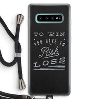 Risk loss: Samsung Galaxy S10 Plus Transparant Hoesje met koord