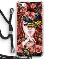 Lady Moth: iPhone 5 / 5S / SE Transparant Hoesje met koord