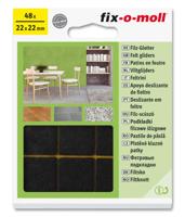 Fix-o-moll viltglijder ø22mm 48st. bruin