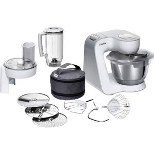 Bosch Haushalt MUM58W20 Foodprocessor 1000 W Wit, Zilver (mat)