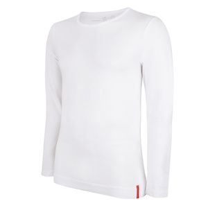 Undiemeister® Witte Slim Fit Longsleeve Ronde Hals Chalk White - Kwaliteit Heren Ondershirts - XXXL