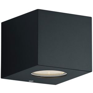 LED Tuinverlichting - Tuinlamp - Trion Corby - Wand - 4W - Mat Zwart - Kunststof