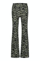 Studio Anneloes Marilon Flower Trousers 09443 Flared 6913 Darkblue/cappu