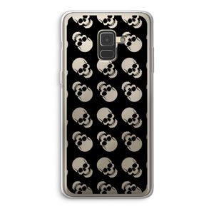 Musketon Skulls: Samsung Galaxy A8 (2018) Transparant Hoesje