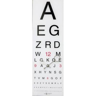 NeXtime klok 3067 eyesight, 75x25.4 cm, wall, white/ black