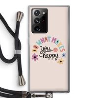 Happy days: Samsung Galaxy Note 20 Ultra / Note 20 Ultra 5G Transparant Hoesje met koord