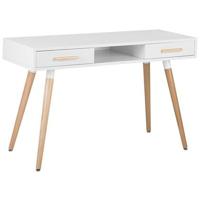 Beliani - FRISCO - Bureau - Wit |Bruin - MDF