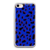 Blue Leopard: iPhone 7 Transparant Hoesje