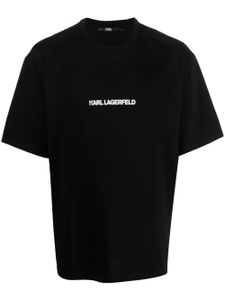 Karl Lagerfeld t-shirt Ikon Outline en coton biologique - Noir