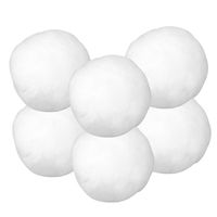 6x stuks Kunst sneeuwballen 7,5 cm sneeuw deco versiering - thumbnail