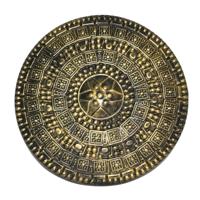Grieks/Romeins Soldaten Schild - goud - 45 cm - volwassenen